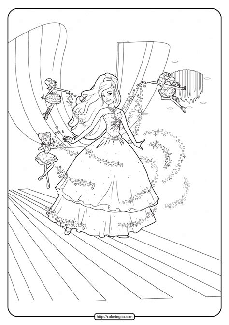 printable barbie fashion fairytale coloring pages  high quality