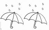 Umbrella Coloring Pages Raindrop Simple Raindrops Printable Kids Template sketch template