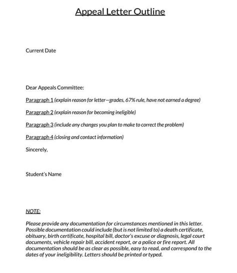 write  effective appeal letter samples examples
