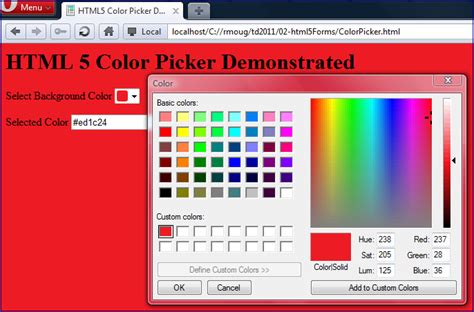 html color picker javaworld