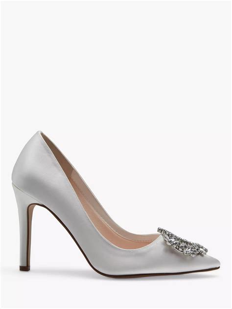 Rainbow Club Fifi Satin Jewel Court Shoes Ivory At John Lewis And Partners