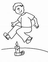 Coloring Outline People Person Pages Drawing Jump Jumping Printable Clipart Kids Over Sheet Candle Child Sheets Templates Tracks Train Library sketch template
