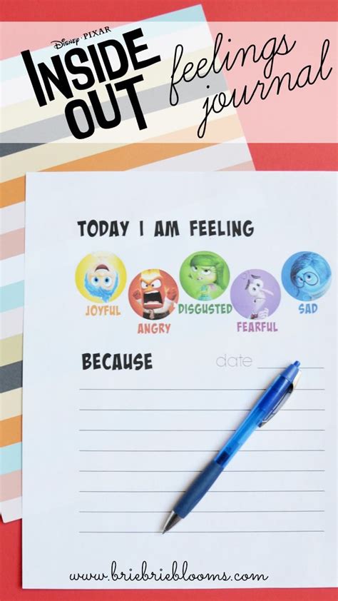Free Printable Inside Out Feelings Journal Teaching