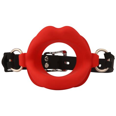 Erotic Open Sex Mouth Gag Adult Product Leather Fetish Rubber Lips O