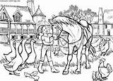 Coloring Horse Pages Horses Kids Farm Beautiful Printable sketch template