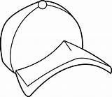 Cap Clip Hat Coloring Baseball Clipart Outline Caps Cartoon Cliparts Pages Drawing Hand Colour Police Red Kids Line Use Washing sketch template