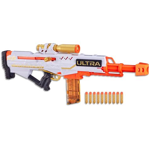 nerf ultra pharaoh bolt action toy blaster  limited edition gold darts big
