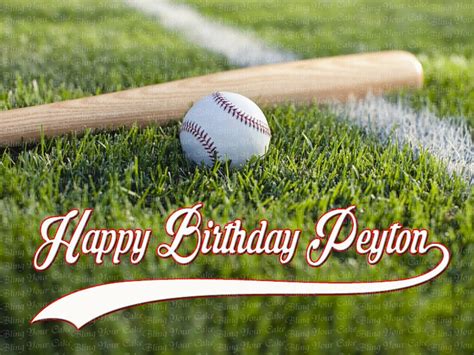 baseball happy birthday edible icing sheet cake decor topper