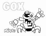 Mixels Coloring Pages Gox Series Educative Printable sketch template