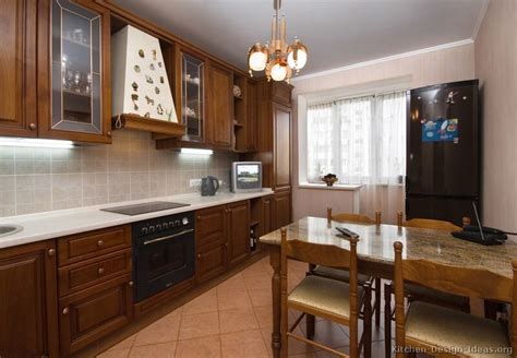 pictures  kitchens traditional medium wood cabinets