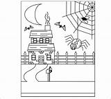 Haunted House Coloring Halloween Pages Printable Year Printables Drawing Spider Olds Craft Easy Templates Simple Mansion Getdrawings Getcolorings Color Old sketch template