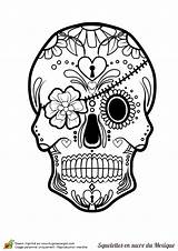 Mort Tete Mexique Mexicaine Sucre Mexicain Squelette Totenkopf Bandeau Tête Crâne Muertos Hugolescargot Calaveras Skulls Ausmalen Colorear Skeleton Masque Coco sketch template