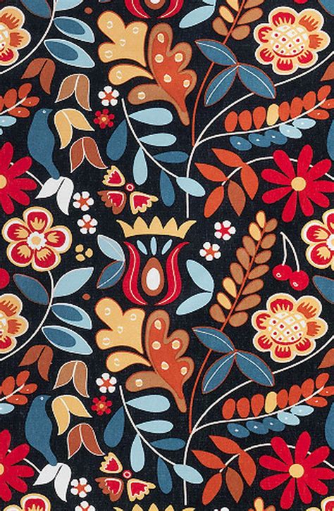 ikea tigeroga fabric material scandinavian country floral tolle  yd tigeroega