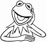 Kermit Frog Coloring Pages Outline Drawing Laughing Simple Clipartmag Getdrawings Face Minion Sky Piggy Printable Kids sketch template
