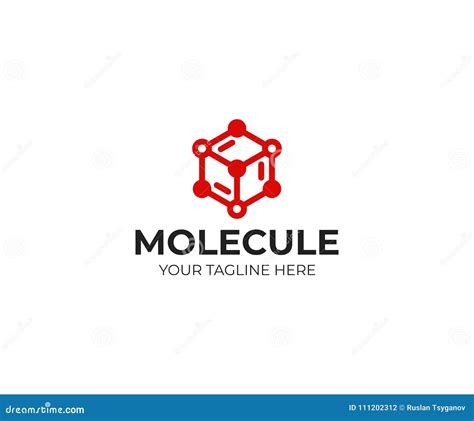 molecular structure logo template chemical structure vector design