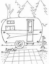 Coloring Pages Travel Trailer Printable Camping Adult Vintage Campers Rv Arrow Printables Happy Instant Crafts Color Embroidery Etsy Trailers Camper sketch template