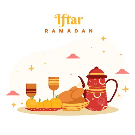iftar meal png picture hand draw iftar party meal illustration iftar iftar party ramadan png
