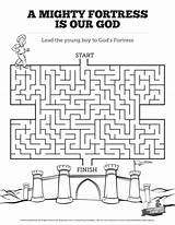 Psalm Mazes Fortress Mighty Maze Acts Reformation sketch template