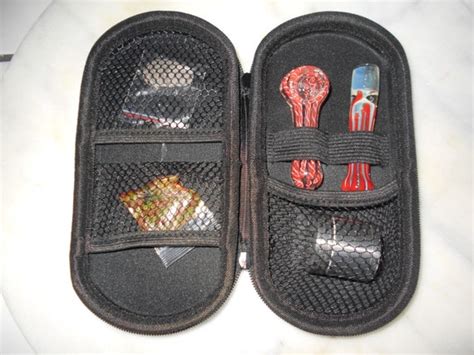 Hand Blown Glass Pipe Travel Starter Kit 6 Pieces Case