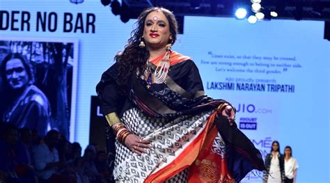 transgender activist laxmi narayan tripathi turns showstopper at lfw the indian express