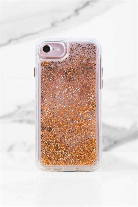 casetify gold chrome iphone glitter case  tobi
