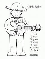 Coloring Mayo Cinco Pages Printable Kids Color Number Holiday Print Numbers Activities sketch template