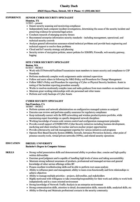 cyber security resume sample