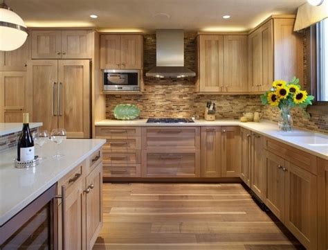 modern oak kitchen designs trendy wood finish   kitchen