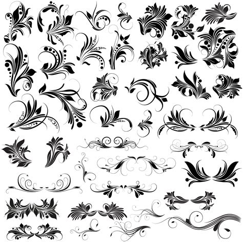 floral vectors brushes png shapes pictures  downloads