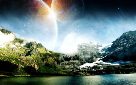 wallpaper science fiction planet landscape wallpapersafari