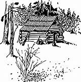 Coloring Pages Printable Cabin Log Lake Colouring Printablecolouringpages sketch template