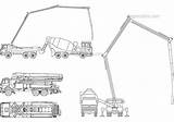 Trucks Pump Concrete Cad Trailer Autocad Dwg Blocks Drawings Drawing Block Model  Dwgmodels sketch template