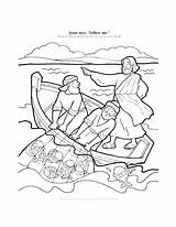 Jesus Follow Coloring Pages Bible Says Kids John Stories sketch template
