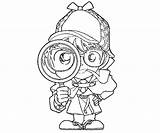 Conan Detective Coloring Pages Spy Kids Glass Magnifying Colouring Color Print Mononoke Princess Drawing Printable Shattered Da Designlooter Archives Awesome sketch template