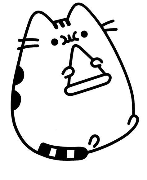 pusheen pizza cat pusheen coloring pages cat coloring page birthday