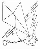Kite Coloring Pages Printable Kids sketch template
