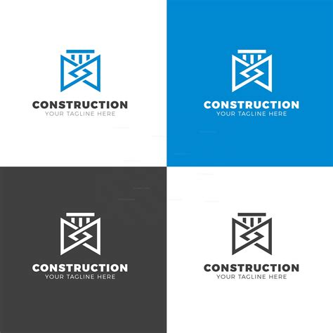 construction company creative logo design template  template catalog