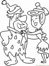 Flintstone Fred Wilma Coloringpages101 sketch template