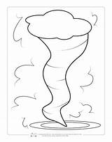 Coloring Pages Weather Tornado Kids Itsybitsyfun Lightning sketch template