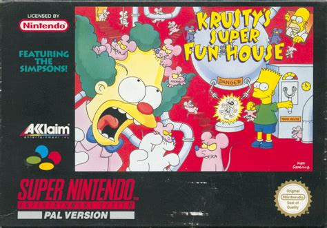 krustys super fun house cover  packaging material mobygames