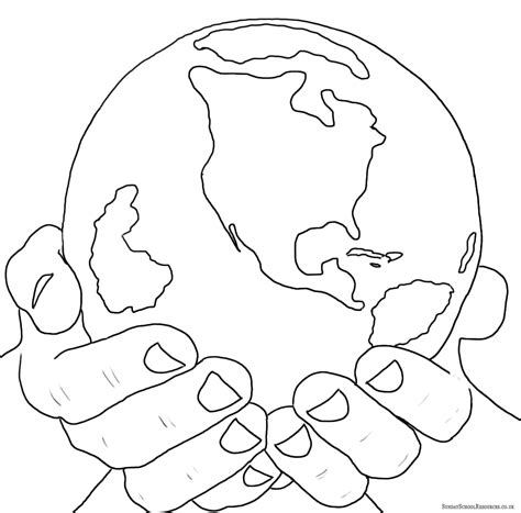 gods creation coloring pages world   hands catholic crafts