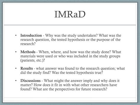 imrad structure powerpoint    id