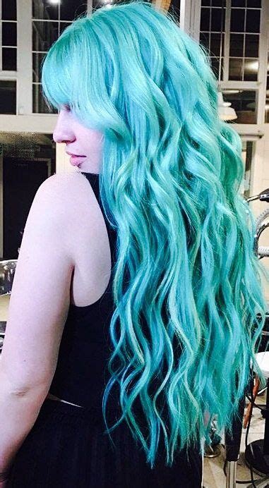 Blue Aqua Ombré Wig Etsy Teal Hair Teal Hair Color Ombre Wigs