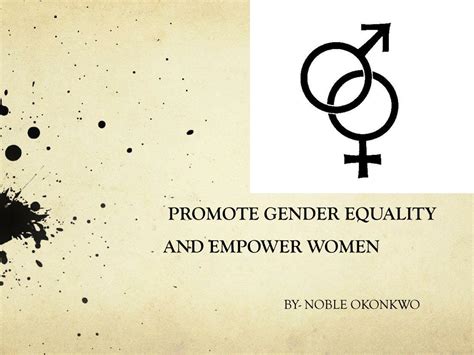 ppt promote gender equality and empower women powerpoint presentation