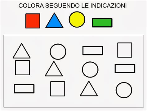 comunicaazione colora le figure geometriche