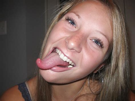teen girls tongue out and mouth open part 1 44 pics