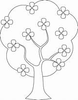 Copac Decupat Blossom Rubberstamping Plain Artículo Stamps Grădiniță șabloane sketch template