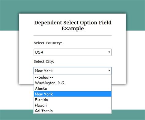 jquery select change event  selected option formget