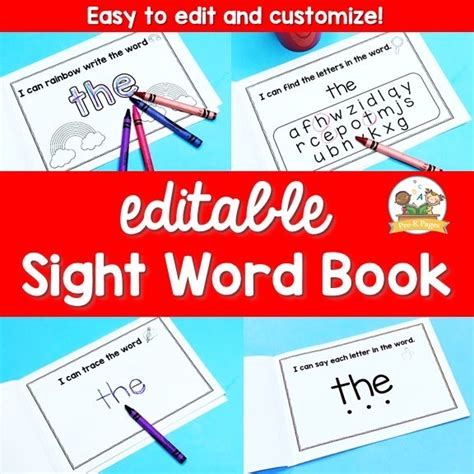 printable sight word books  preschoolers dolch sight words