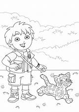 Diego Coloring Go Walk Jaguar Baby His Pages Netart Popular sketch template
